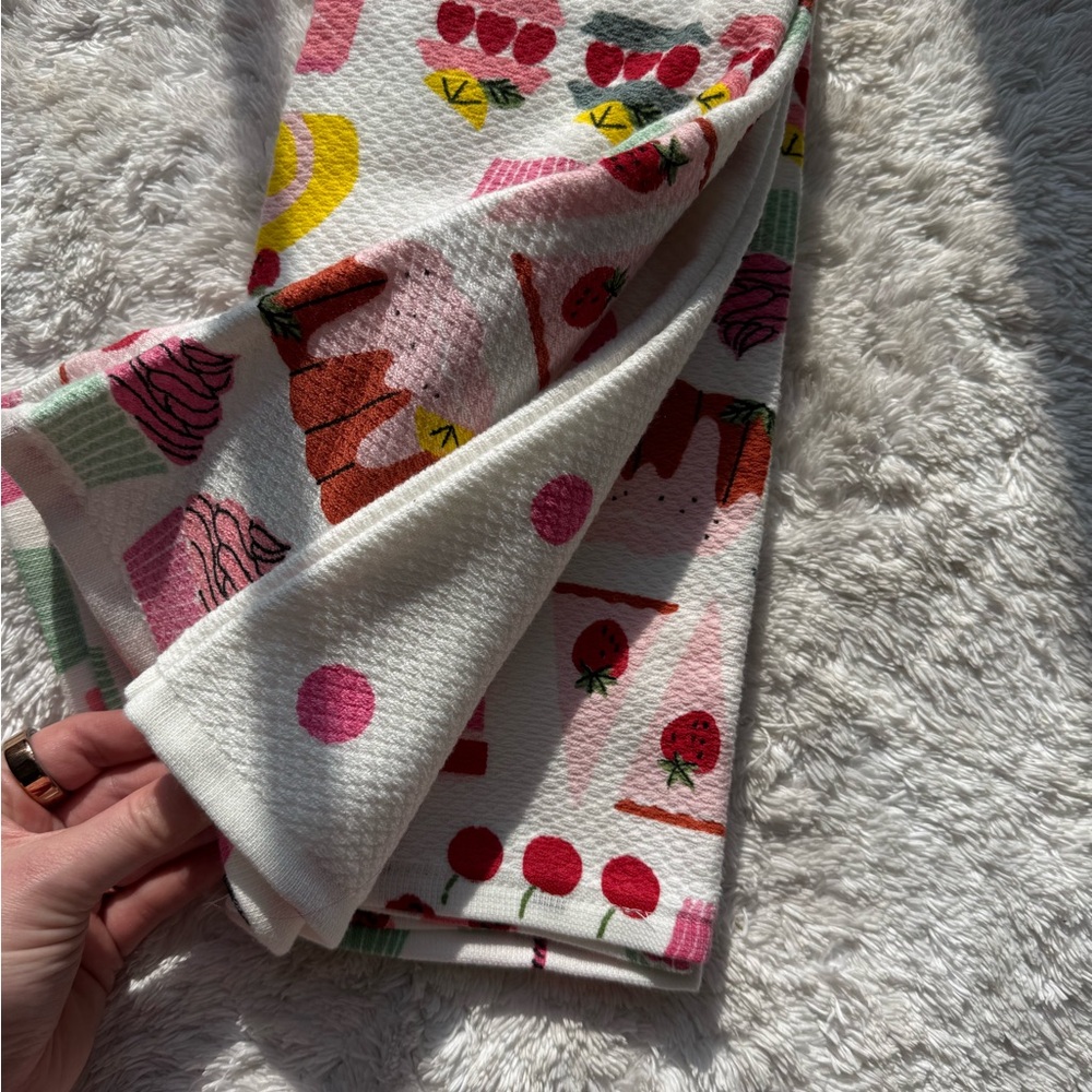 Kate Spade Colorful Desserts & Pink Polka Dots Kitchen Towel Set, NWT - Picture 5 of 5